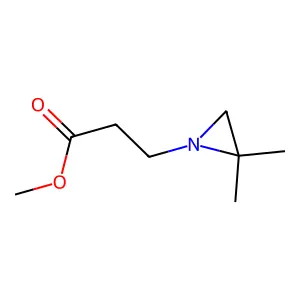 Propionic acid, 3-(2,2-dimethyl-1-aziridinyl)-, methyl ester structure