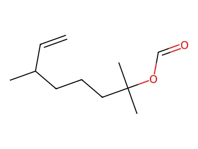 2,6-Dimethyloct-7-en-2-yl formate structure