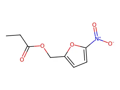 2-Furanmethanol, 5-nitro-, 2-propanoate structure