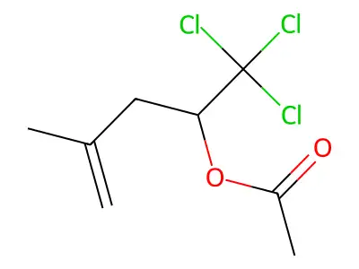 1,1,1-Trichloro-4-methylpent-4-en-2-yl acetate structure