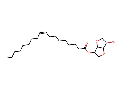 (3-hydroxy-2,3,3a,5,6,6a-hexahydrofuro[3,2-b]furan-6-yl) (Z)-octadec-9-enoate structure