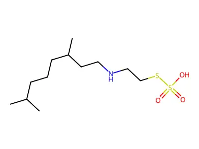Ethanethiol, 2-((3,7-dimethyloctyl)amino)-, hydrogen sulfate (ester) structure