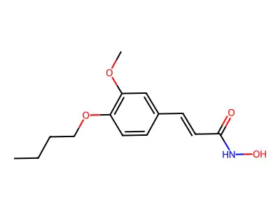 3-(4-butoxy-3-methoxyphenyl)-N-hydroxyprop-2-enamide structure