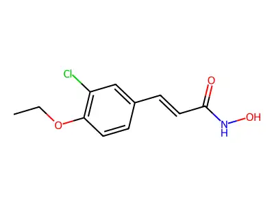 3-(3-chloro-4-ethoxyphenyl)-N-hydroxyprop-2-enamide structure
