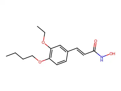 3-(4-butoxy-3-ethoxyphenyl)-N-hydroxyprop-2-enamide structure