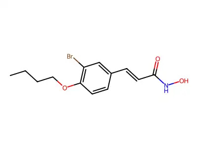 3-(3-bromo-4-butoxyphenyl)-N-hydroxyprop-2-enamide structure