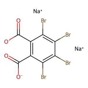 1,2-Benzenedicarboxylic acid, 3,4,5,6-tetrabromo-, sodium salt (1:2) structure