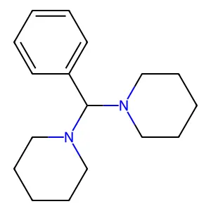 1,1'-(Phenylmethylene)bis(piperidine) structure