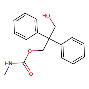 2,2-Diphenyl-1,3-propanediol methylcarbamate structure
