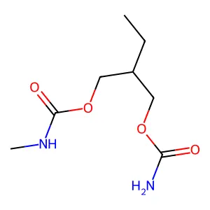 1,3-Propanediol, 2-ethyl-, carbamate, methylcarbamate structure