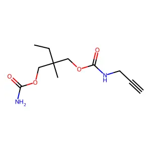 1,3-Propanediol, 2-ethyl-2-methyl-, carbamate, 2-propynylcarbamate structure