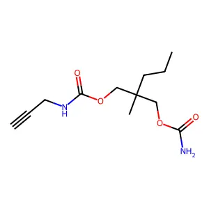 1,3-Propanediol, 2-methyl-2-propyl-, carbamate, 2-propynylcarbamate structure