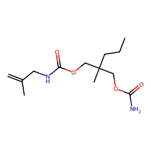 1,3-Propanediol, 2-methyl-2-propyl-, carbamate, 2-methylallylcarbamate structure