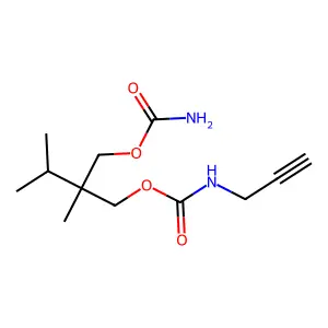 1,3-Propanediol, 2-isopropyl-2-methyl-, carbamate, 2-propynylcarbamate structure