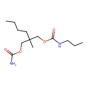 1,3-Propanediol, 2-butyl-2-methyl-, carbamate, propylcarbamate structure