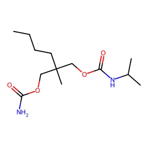 1,3-Propanediol, 2-butyl-2-methyl-, carbamate, isopropylcarbamate structure