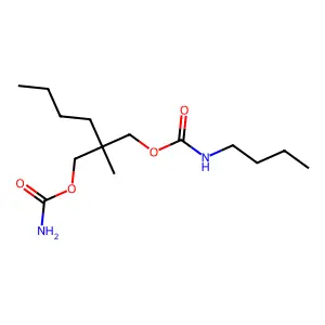 1,3-Propanediol, 2-butyl-2-methyl-, butylcarbamate, carbamate structure