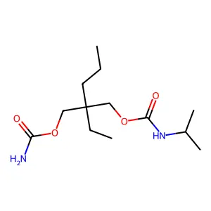 1,3-Propanediol, 2-ethyl-2-propyl-, carbamate, isopropylcarbamate structure