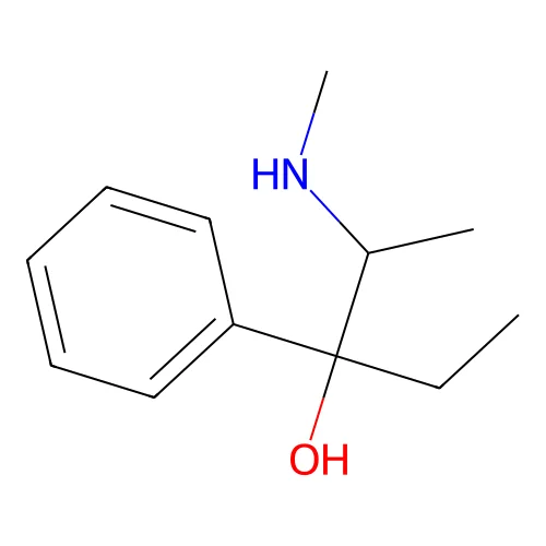 2-(Methylamino)-3-phenylpentan-3-ol structure