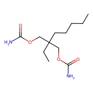 1,3-Propanediol, 2-ethyl-2-pentyl-, dicarbamate structure