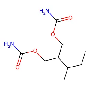 1,3-Propanediol, 2-sec-butyl-, dicarbamate structure