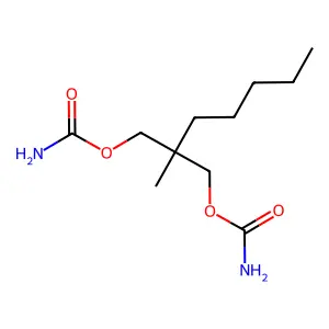 1,3-Propanediol, 2-methyl-2-pentyl-, dicarbamate structure