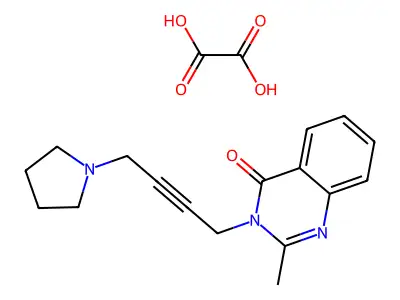 4(3H)-Quinazolinone, 2-methyl-3-(4-(1-pyrrolidinyl)-2-butynyl)-, oxalate (1:1) structure