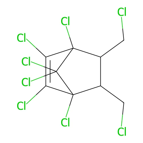 1,2,3,4,7,7-Hexachloro-5,6-bis(chloromethyl)bicyclo[2.2.1]hept-2-ene structure