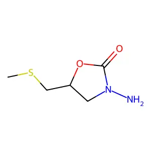 3-Amino-5-((methylthio)methyl)oxazolidin-2-one structure