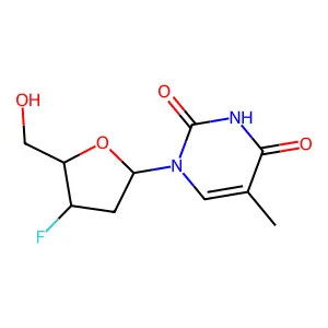 3'-Fluorothymidine structure