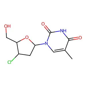Thymidine, 3'-chloro-3'-deoxy- structure