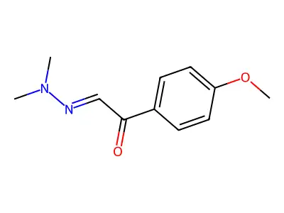 2-(Dimethylhydrazinylidene)-1-(4-methoxyphenyl)ethanone structure
