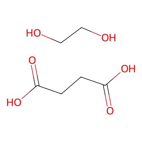 Butanedioic acid--ethane-1,2-diol (1/1) structure