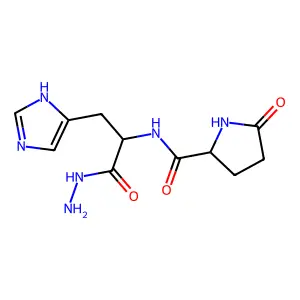 N-(5-Oxo-L-prolyl)-L-histidinohydrazide structure