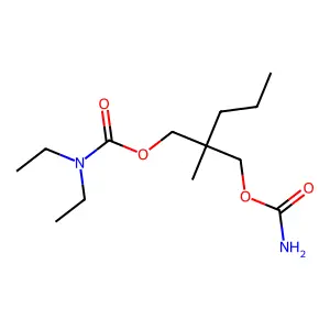 1,3-Propanediol, 2-methyl-2-propyl-, carbamate, diethylcarbamate structure