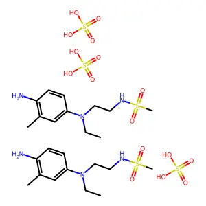 N-(2-(4-Amino-N-ethyl-M-toluidino)ethyl)methanesulfonamide sesquisulfate structure