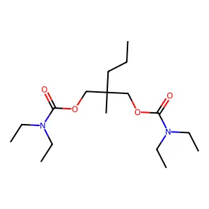 1,3-Propanediol, 2-methyl-2-propyl-, bis(diethylcarbamate) structure