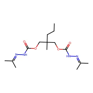 1,3-Propanediol, 2-methyl-2-propyl-, bis(isopropylideneiminocarbamate) structure
