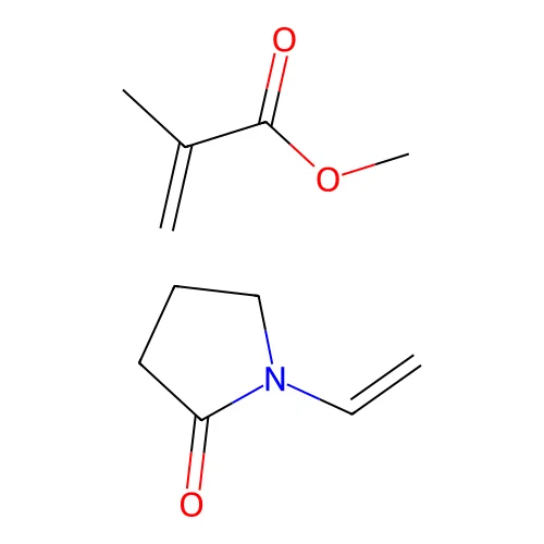 Methyl 2-methylprop-2-enoate--1-ethenylpyrrolidin-2-one (1/1) structure