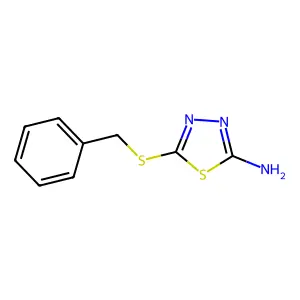 1,3,4-Thiadiazol-2-amine, 5-((phenylmethyl)thio)- structure