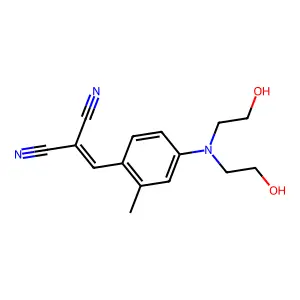 Propanedinitrile, 2-((4-(bis(2-hydroxyethyl)amino)-2-methylphenyl)methylene)- structure