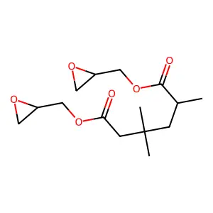 Bis(oxiranylmethyl) 2,4,4-trimethyladipate structure