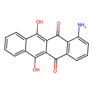 5,12-Naphthacenedione, 1-amino-6,11-dihydroxy- structure