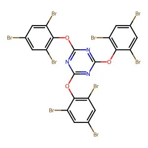 2,4,6-Tris(2,4,6-tribromophenoxy)-1,3,5-triazine structure