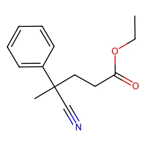 Ethyl gamma-cyano-gamma-methylbenzenebutanoate structure