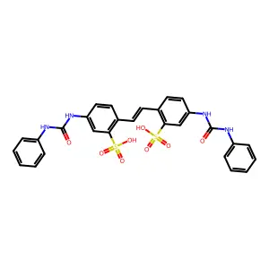 Benzenesulfonic acid, 2,2'-(1,2-ethenediyl)bis[5-[[(phenylamino)carbonyl]amino]- structure
