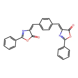 5(4H)-Oxazolone, 4,4'-(1,4-phenylenedimethylidyne)bis(2-phenyl- structure