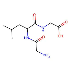 N-(N-Glycyl-L-leucyl)glycine structure