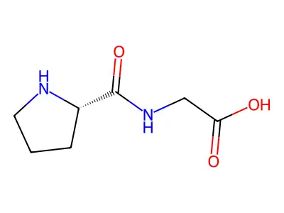2-(Pyrrolidine-2-carbonylamino)acetic acid structure