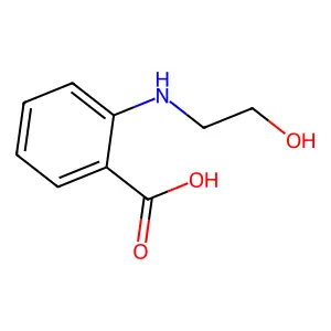 2-((2-Hydroxyethyl)amino)benzoic acid structure